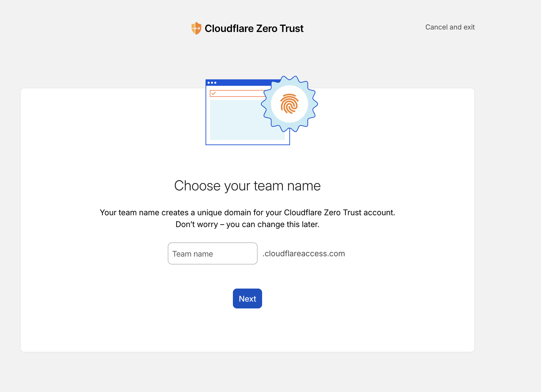 Team Name Setup